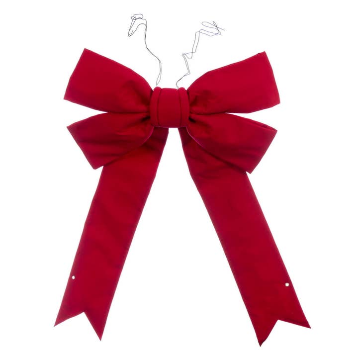 Vickerman Nœud en toile rouge UV 72" x 90" Taille 18" pour la vente par Vickerman