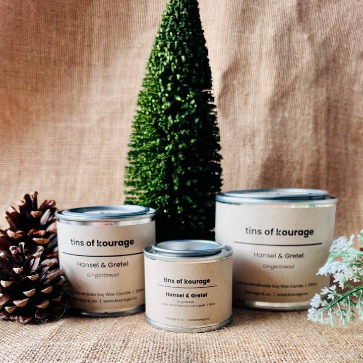 Kourage & co - Wholesale Travel candles - Christmas Candle Tins - Retail Bundle6