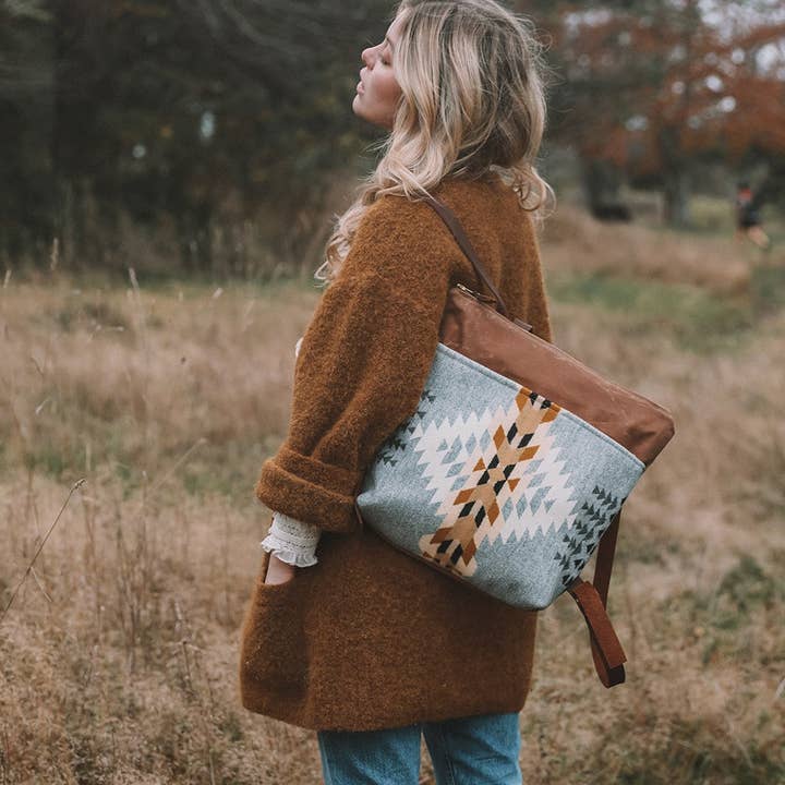 Grace Design - Wholesale Backpack - Women's - Vintage-Inspired Backpack - Pendleton Wool and Waxed Canvas2