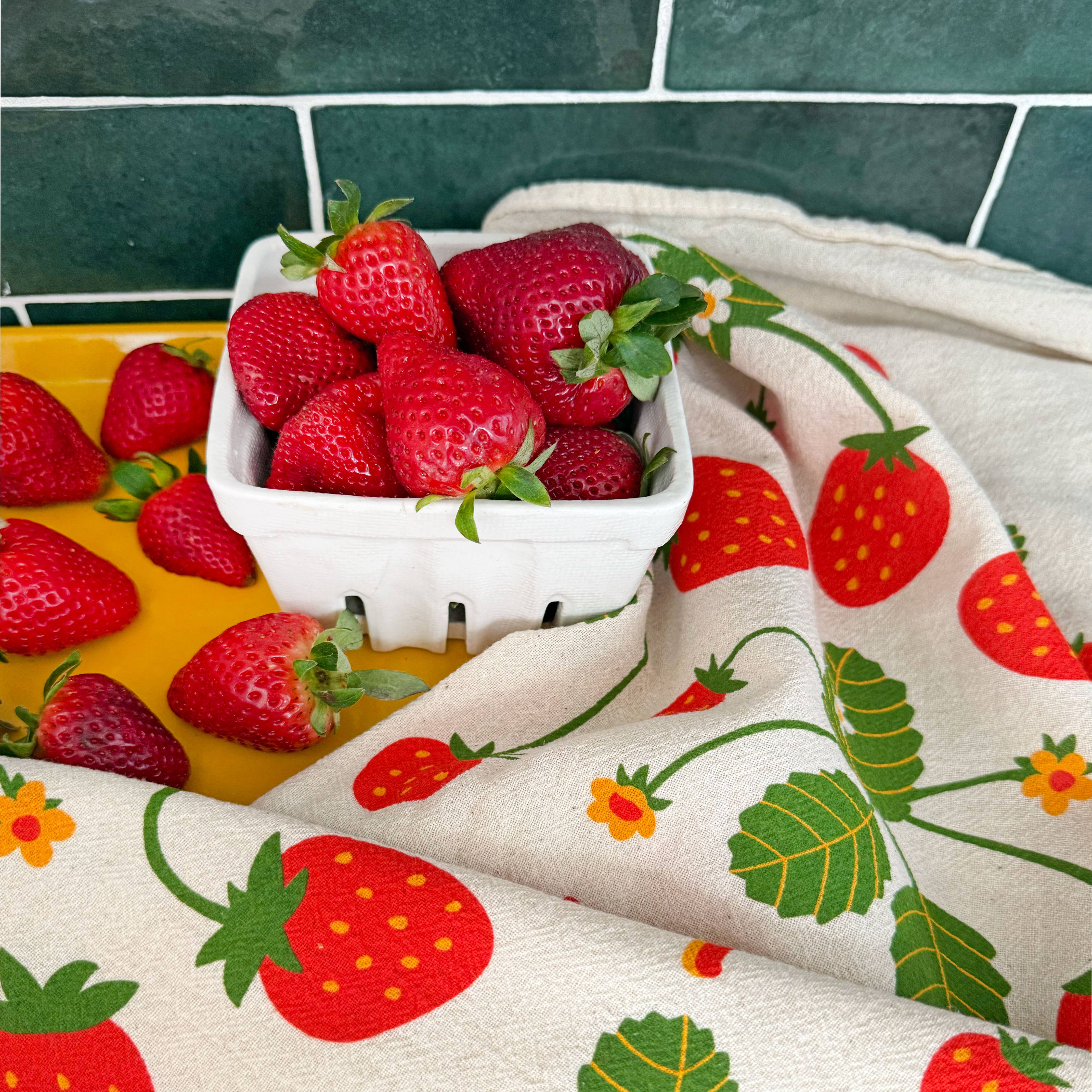 The Neighborgoods - Wholesale Tea Towel - Strawberry Tea Towel 4