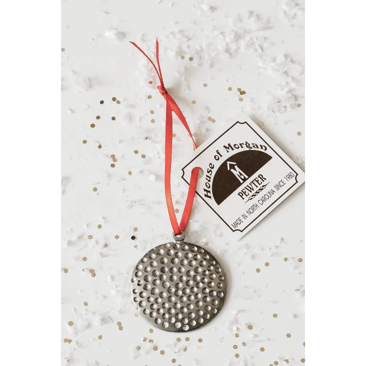 House of Morgan Pewter - Wholesale Ornament - Handmade Sports Athlete Christmas Ornament - Golf Ball