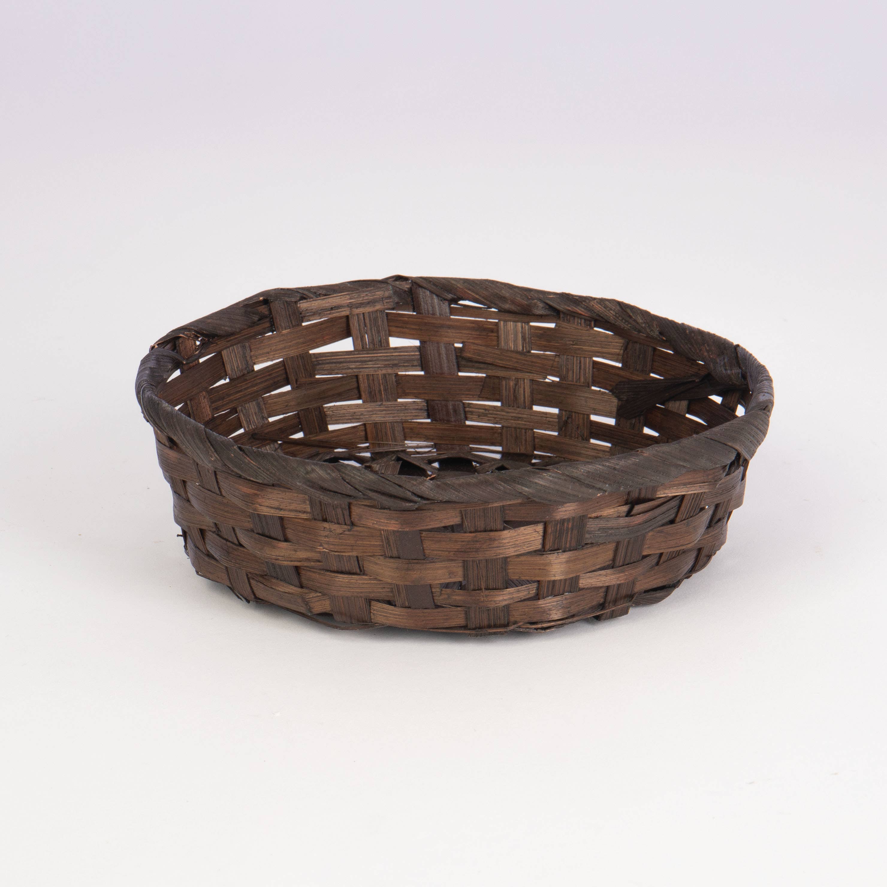 Willow Group - Wholesale Decorative Plate/Dish/Bowl - Brown Bamboo Bowl Garden Display Basket 8"