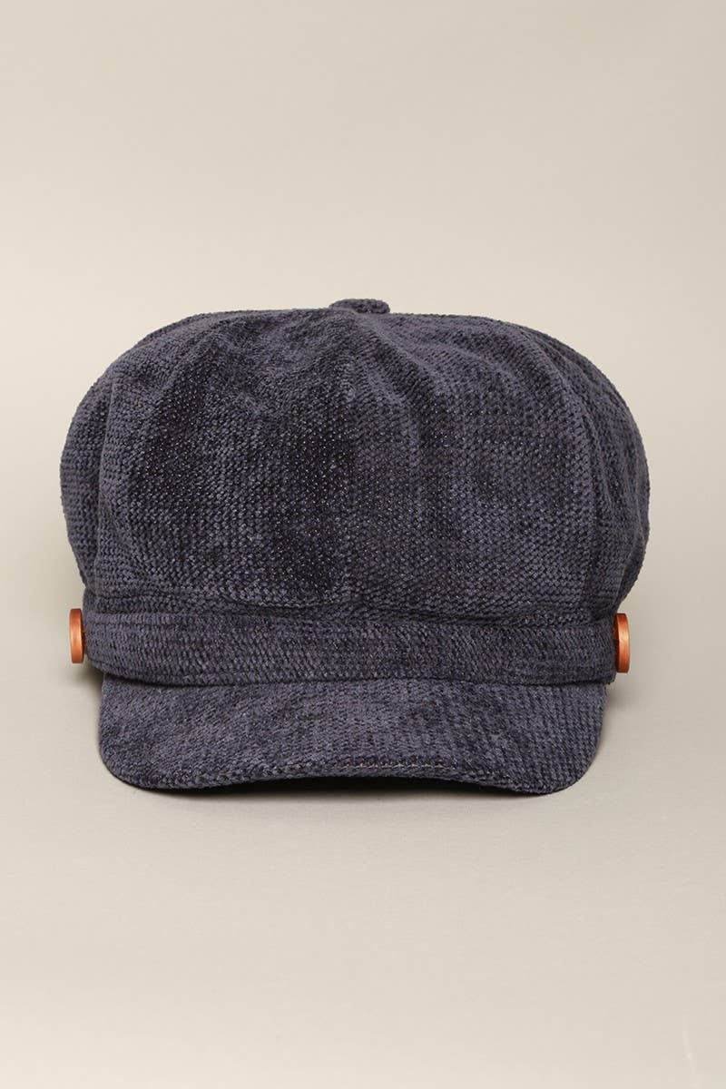 Fashion City - Vendita all'ingrosso Berretto - Donna - Cappello da donna in ciniglia con visiera Baker con elastico posteriore15