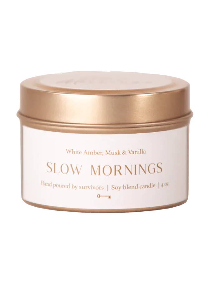 Slow Mornings Travel Tin for wholesale by Freedom Studios