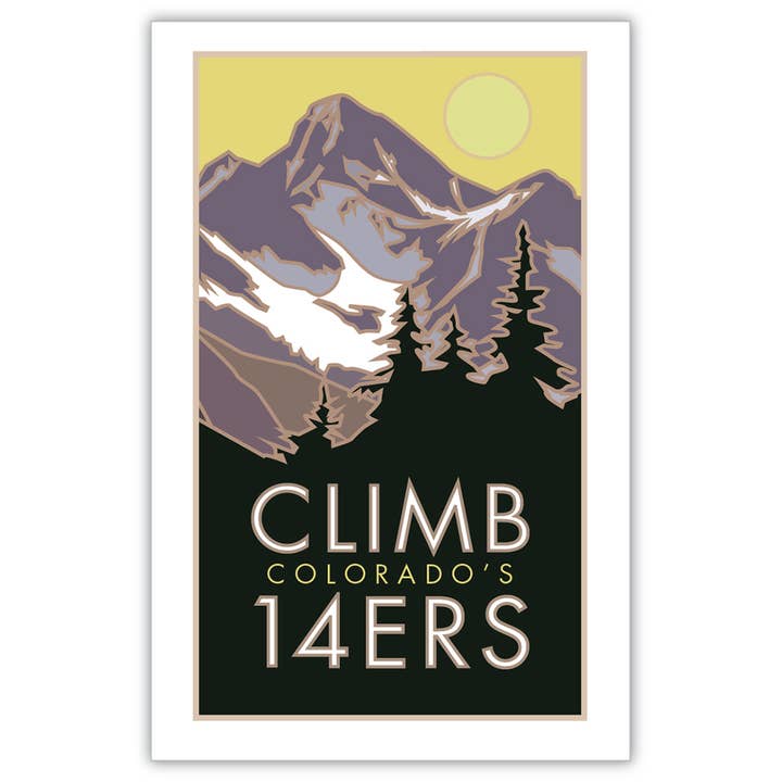 Climb Colorado's 14ers - Posters for wholesale by Travel Posters by M&W Design Co.