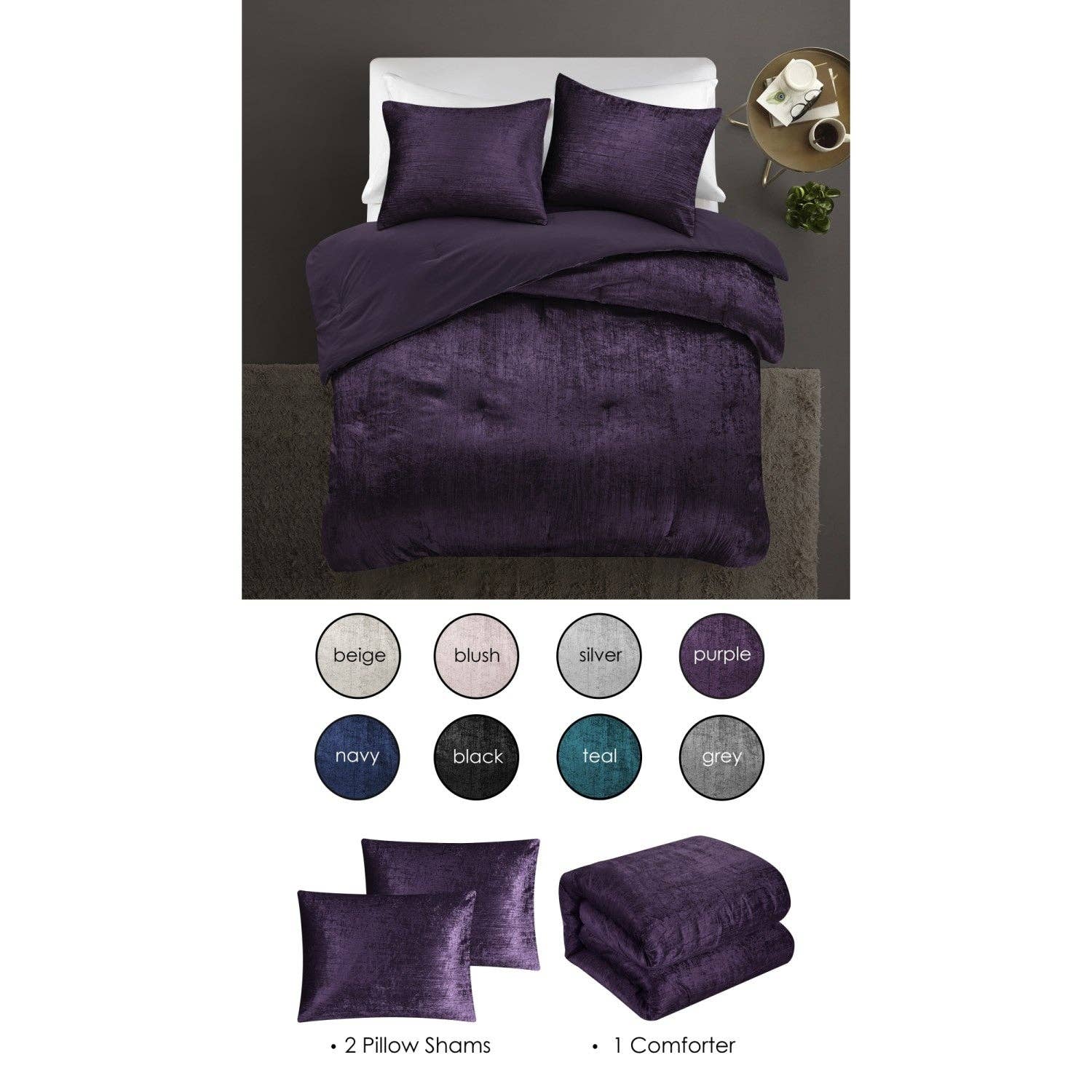 Inspired home - Wholesale Bedding Set - Moriah Comforter Set5