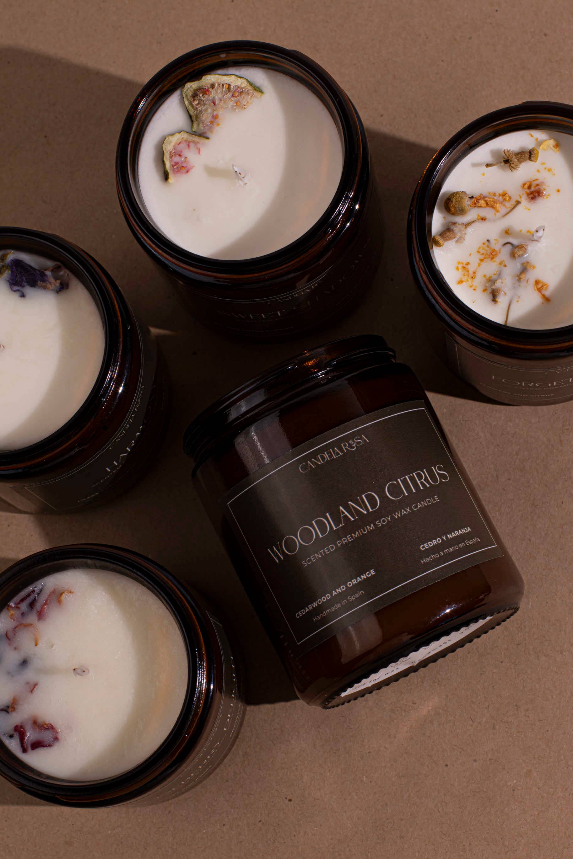 Candela Rosa - Wholesale Jar/Filled Candle - Premium Cedar and Orange Scented Soy Wax Candle1