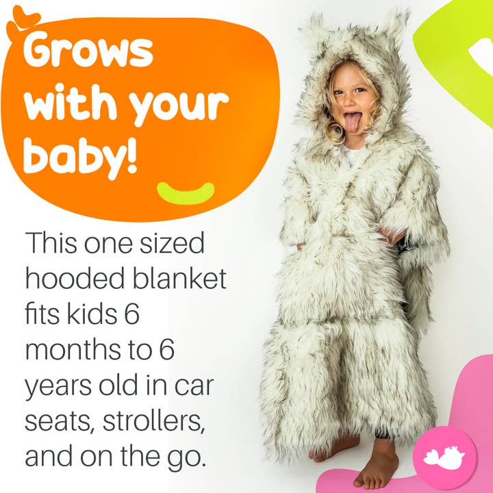 Birdy Boutique LLC. - Wholesale Poncho Towel - Kids & Baby - Faux Fur and Watercolor Flowers Car Seat Poncho for Toddlers4