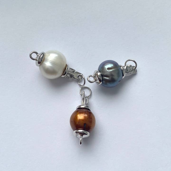 MyTreasureGem - Wholesale Clasp - Handmade Pearl Clasp Sterling Silver4