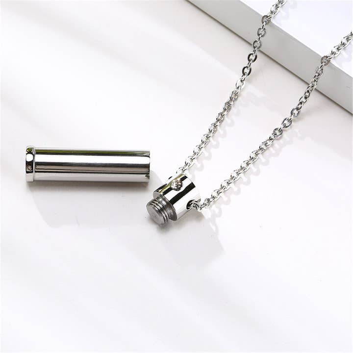 Perimade & Co. LLC - Wholesale Pendant/Charm Necklace - Gold Human Ashes Urn Pendant Necklace in Stainless Steel