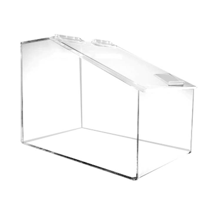 FIXTUREDISPLAYS - Wholesale Display Case - FixtureDisplays® Plexiglass Acrylic Bin with Hinged Lid 100896