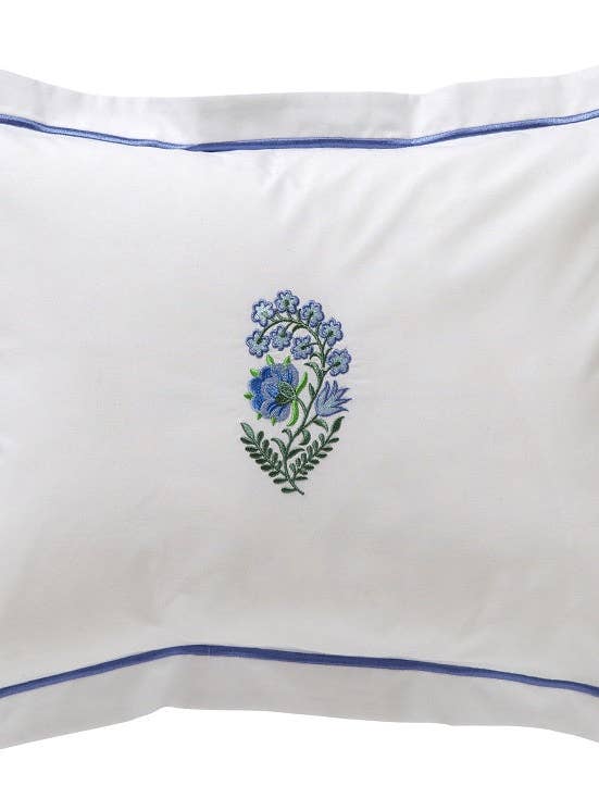 Boudoir-kuddfodral, Fleur (Blå) för wholesale av Jacaranda Living