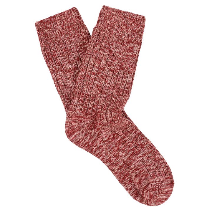 Women Melange Socks - Red / Pink for wholesale by ESCUYER