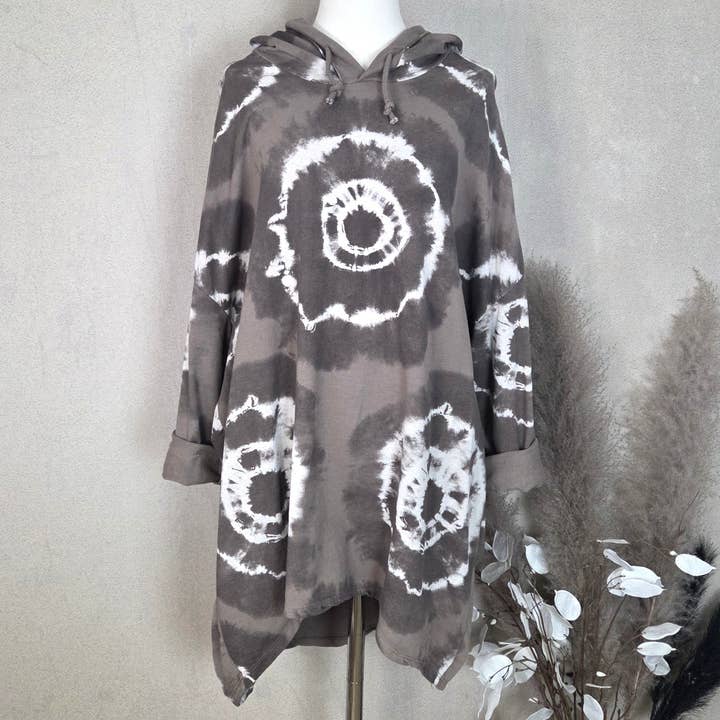 Felpa con cappuccio a tie-dye (L) per la vendita all'ingrosso da parte di Tempest Designs