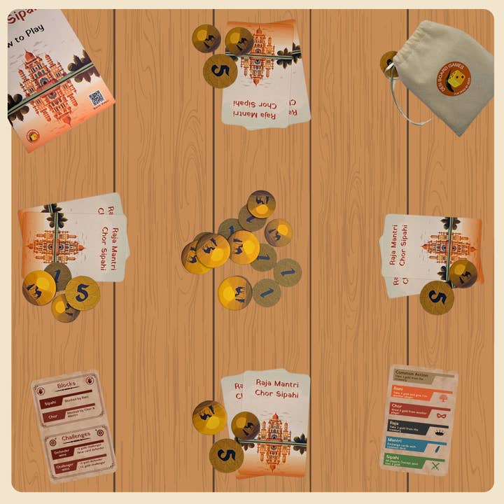 Desi Board Games - Wholesale Board Game - Raja Mantri Chor Sipahi Board Game