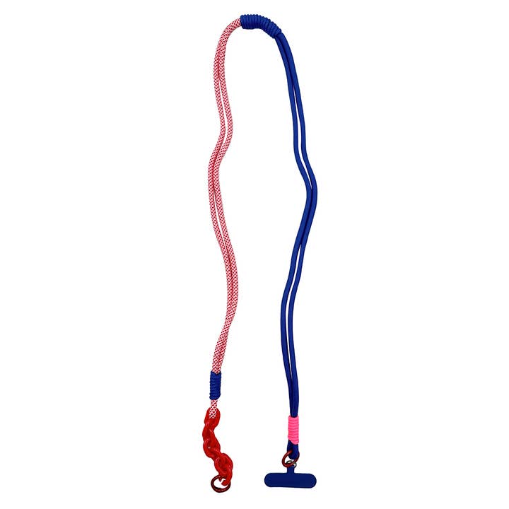 Fashion City - Wholesale Phonecase strap - Two-Toned Rope Knotted Phone Charm Wrist Strap1