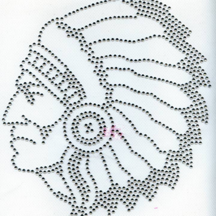 8" Indian Face/Head, Crystal Rhinestones, Mascots, Iron on Transfer for wholesale by Wholesale Applique