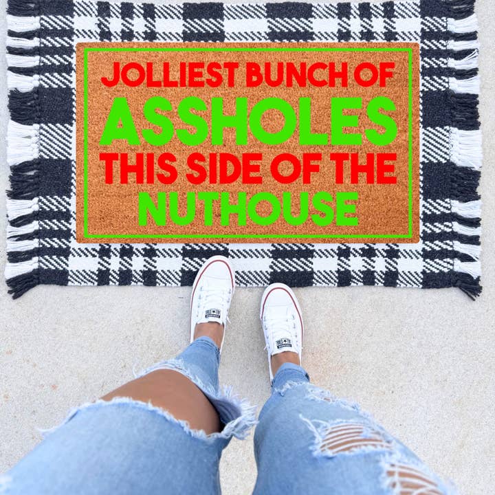 Jolliest Bunch Of Assholes Doormat for wholesale by The Simply Rustic Barn LLC
