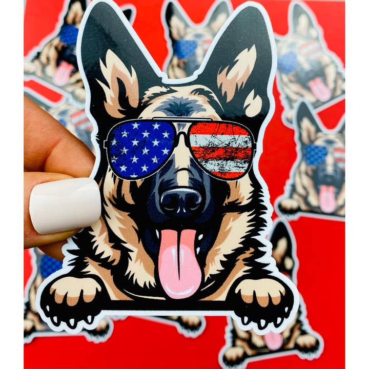 K9 Sticker German Shephed Paws Sticker Cute GSD Dog Decal for wholesale by Otto's Grotto