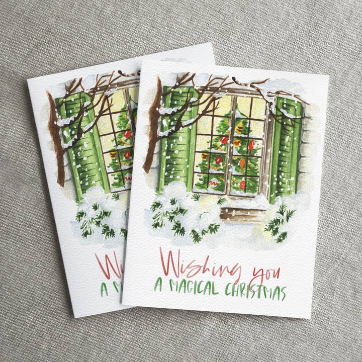 Blue Thistle - Wholesale Christmas Card - Merry Christmas Card, Happy Holidays, Eco Friendly2