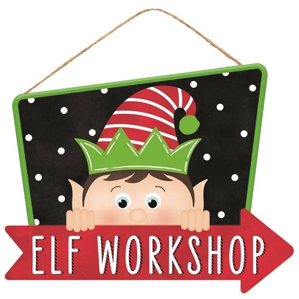 Waterman's Loft Inc. – Großhandel Schilder – ELF WERKSTATT-SCHILD, 12,5 x 10 Zoll, H