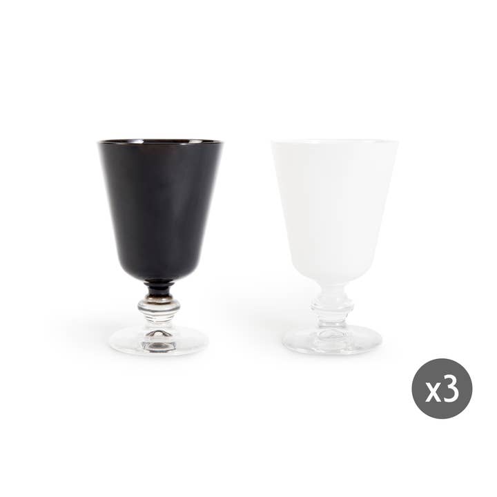 multicolour Set of 6 Noble Wine Glasses Bi+Ne for wholesale on Faire1