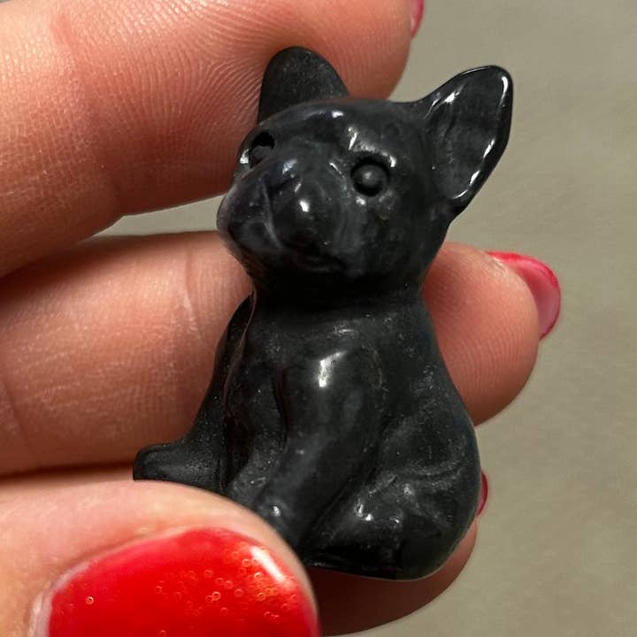 Atomic Alchemy - Wholesale Spiritual Stone/Crystal - French Bulldog Mini Carving Crystal Gemstone