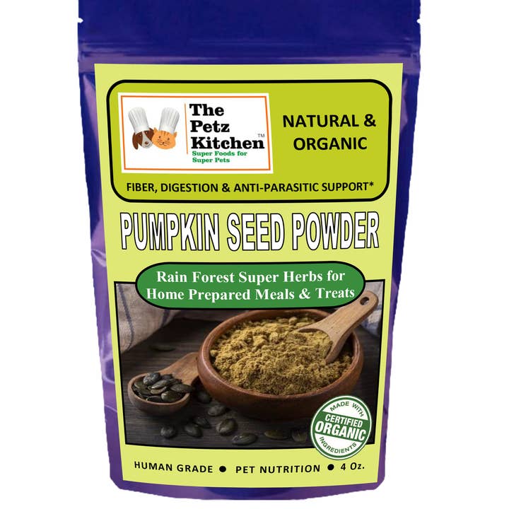 Natura Petz Organics - Wholesale Pet Supplement - Cat/Dog - Pumpkin Seed Powder - Organic Fiber, Digestion & Anti-parasi