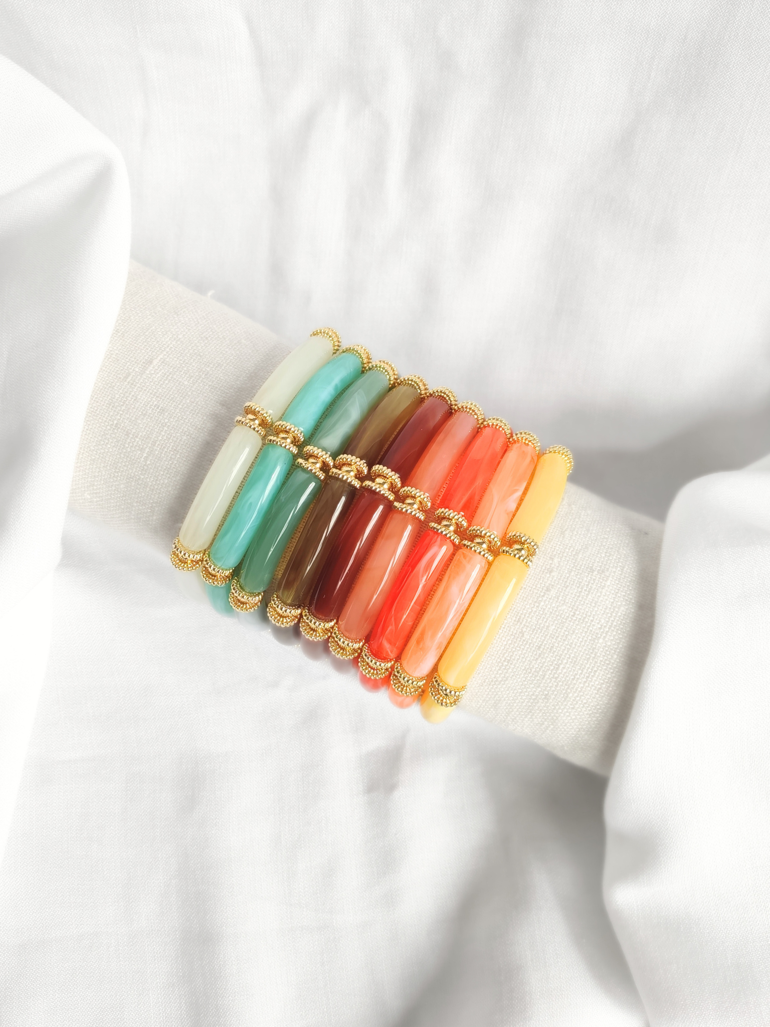 L'Atelier d'Artémis - Venta al por mayor Pulsera de cuentas - Pulsera elástica SALMA31