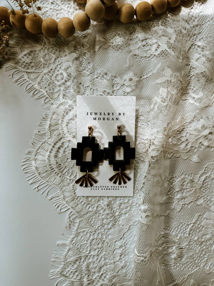 Black Aztec Dangles for wholesale by Jewelry by Morgan