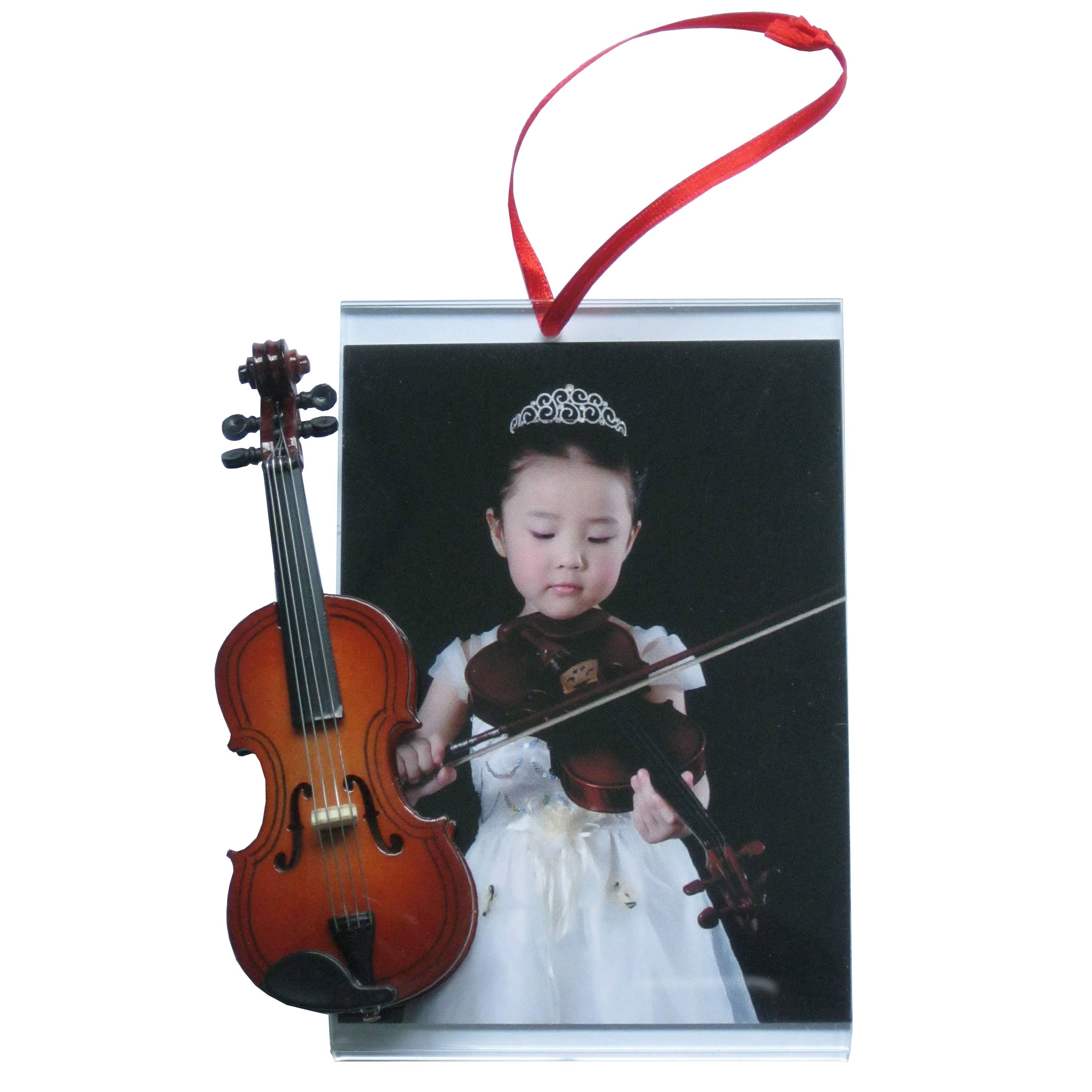 Broadway Gifts Co - Wholesale Ornament - 4.5" X 3" Violin Picture Frame Ornament0