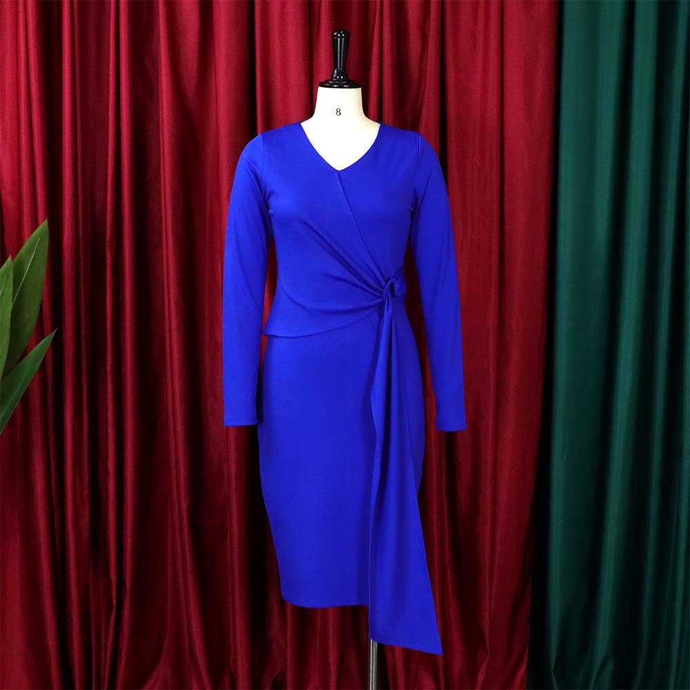 HIDDENBRAND - Wholesale Dress - Women's - long sleeve pencil dress formal dress11