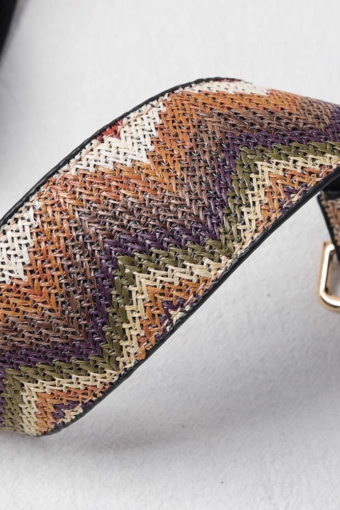 Hana - Wholesale Bag Strap - Women's - Chevron Pattern Straw Bag Straps3