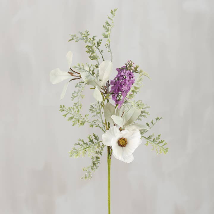 Lilac Mix Floral Pick for wholesale by Primitives by Kathy