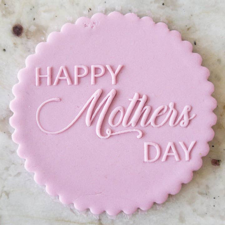 Cut Bake Stamp - Wholesale Cookie Cutter - Happy Mothers Day 4 POPup Embosser Cookie Biscuit Stamp Mothers Day