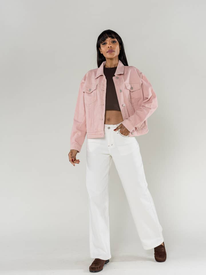 Straight denim jacket for women Nina Carter S570 for wholesale by Nina Carter