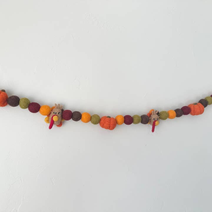Wool Jamboree - Wholesale Bunting/Garland - Turkey & Pumpkin Garland