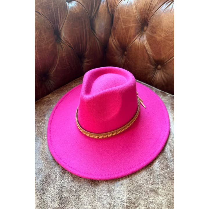 Bella Betty – wholesale Fedora – Women’s – Wide Brim Vegan Felt Rancher Hat with Braid Leather18