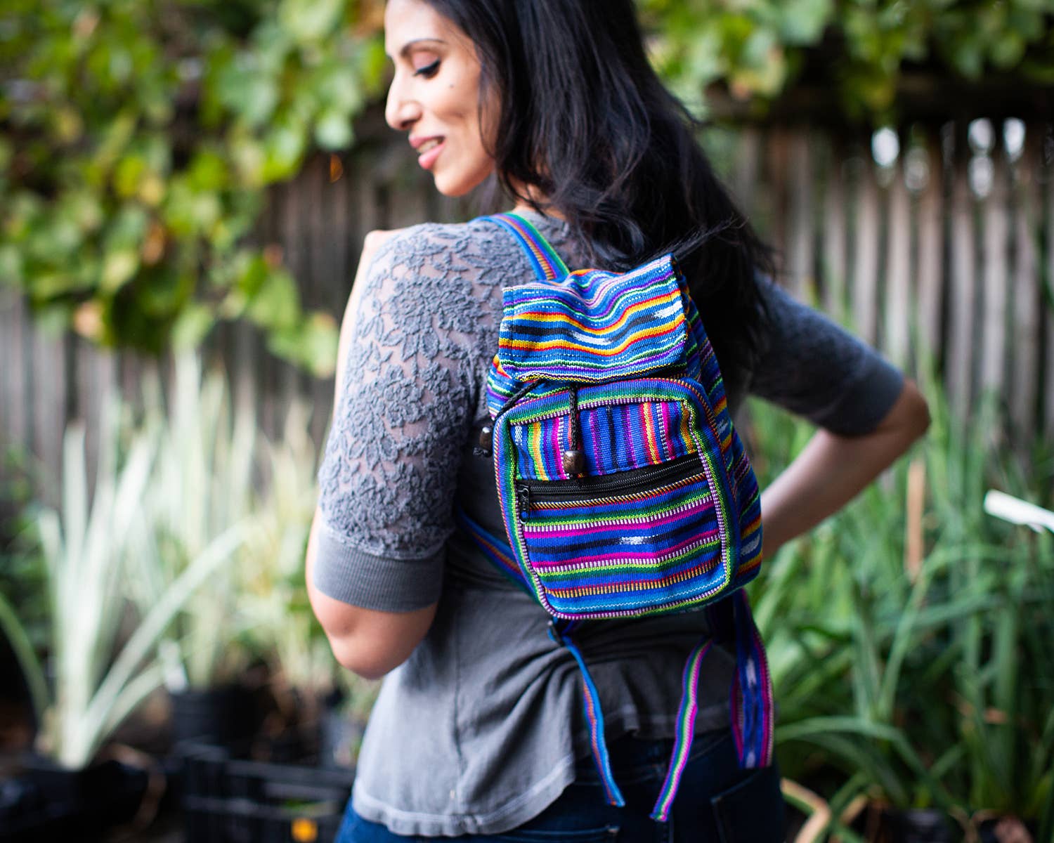 Lucia's Imports - Vendita all'ingrosso Zaino - Donna - Zainetto Ikat Mini (Fine Serie)3