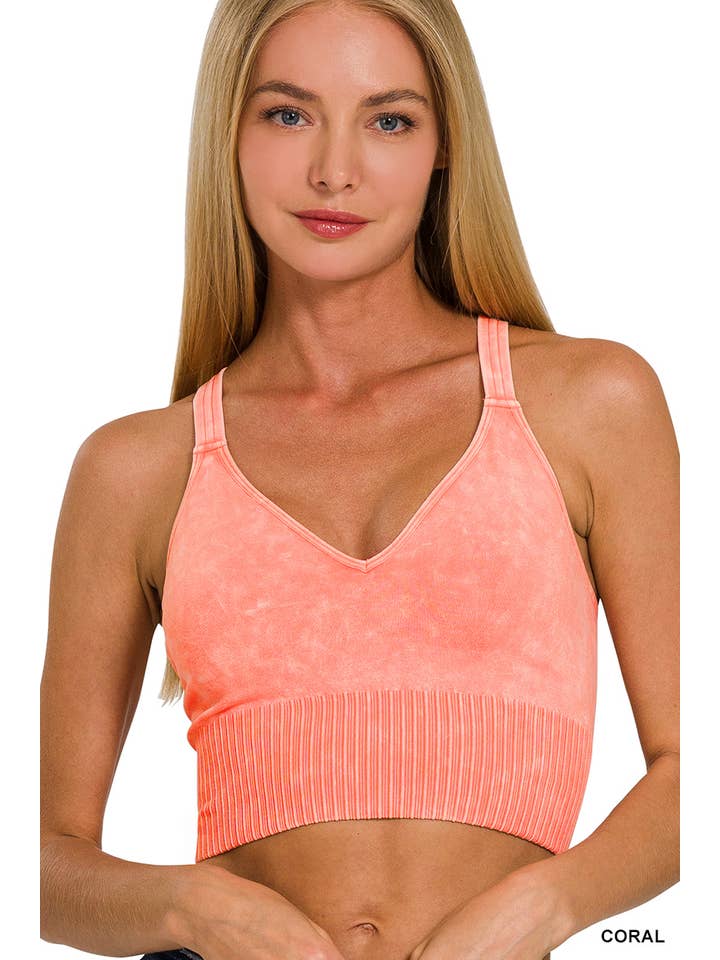 42POPS - Wholesale Tank Top - Women's - `.Washed Seamless Bra Cross Back19