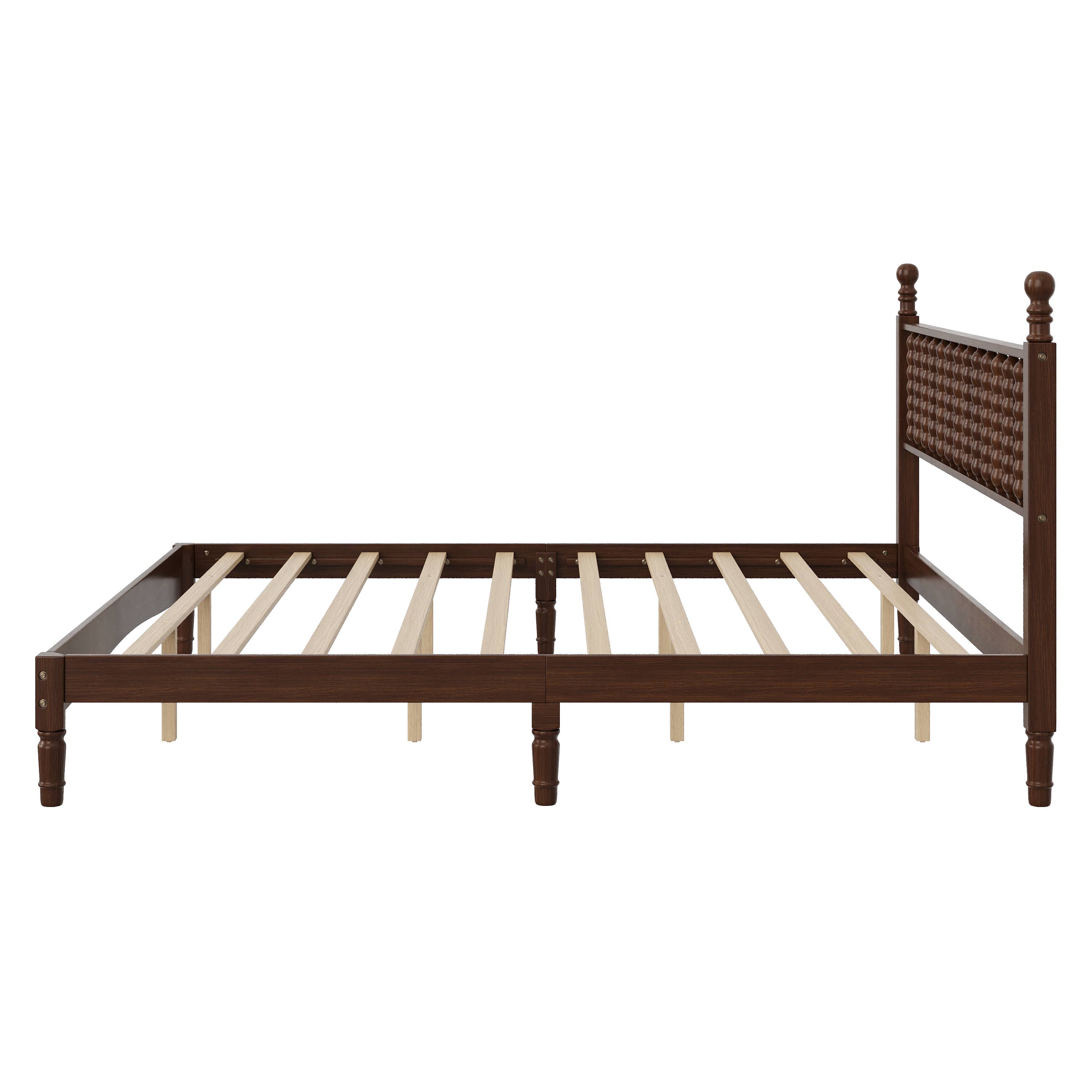 39F Inc. - Wholesale Bed - Retro Wood Platform Bed King/Queen/Full & Nightstand, Walnut26