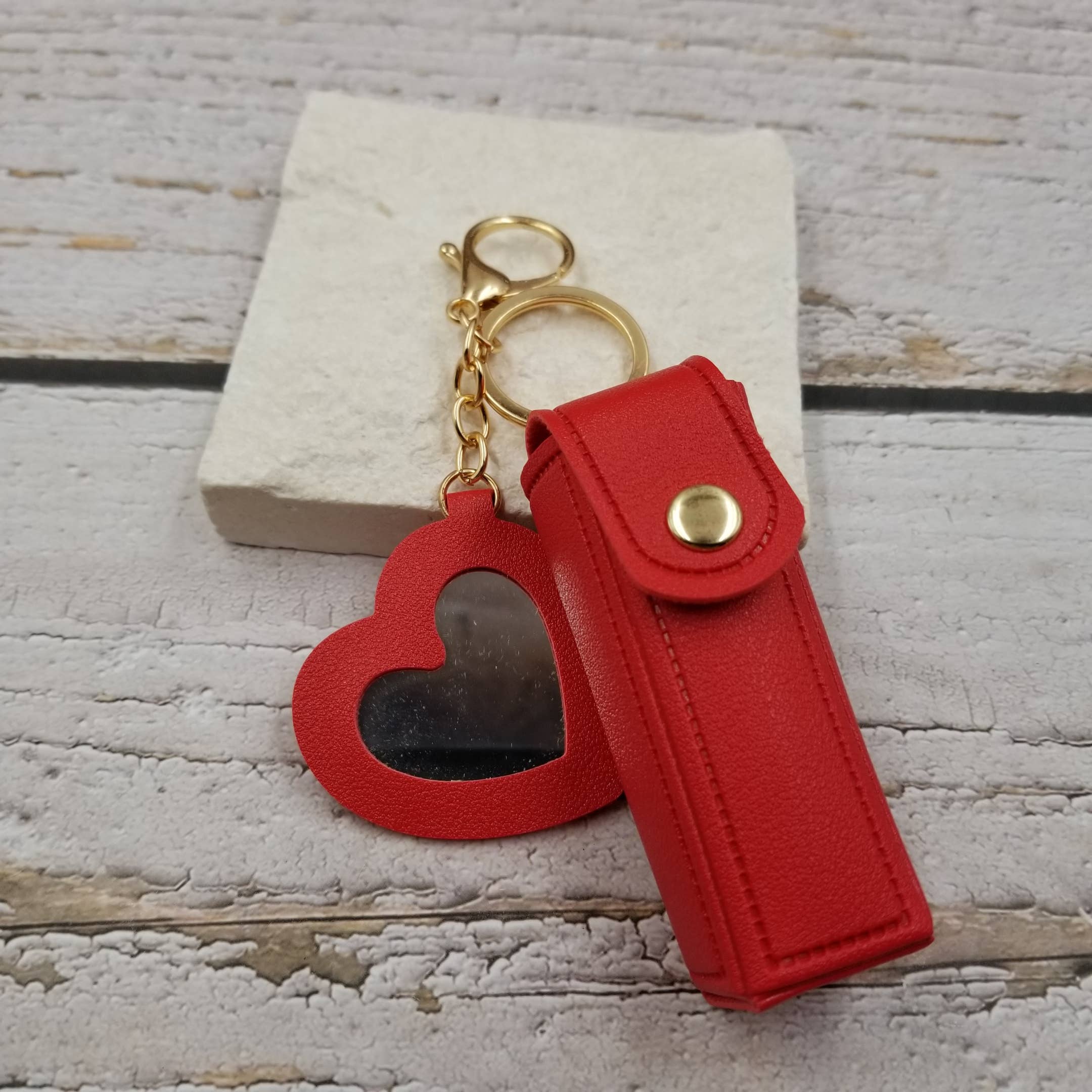 Treasure Wholesale - Wholesale Wallet – Women's - Portable Storage Lipstick Bag With Makeup Mirror3