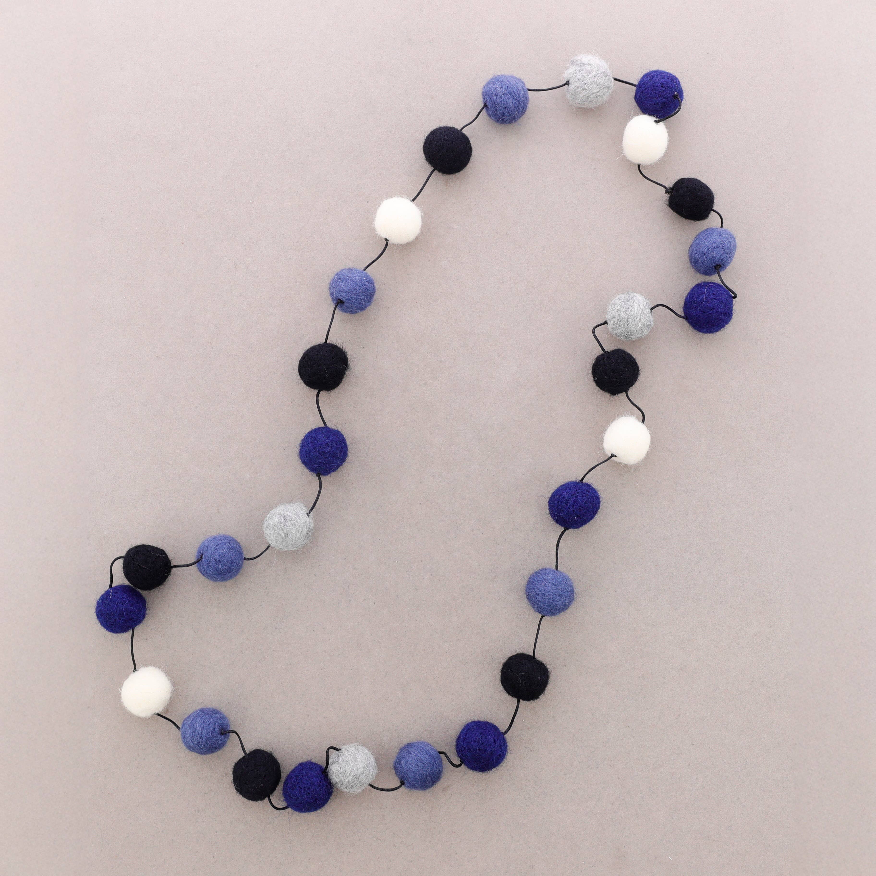 Sonata - Wholesale Snap Jewelry - Long Wool Ball Necklace5