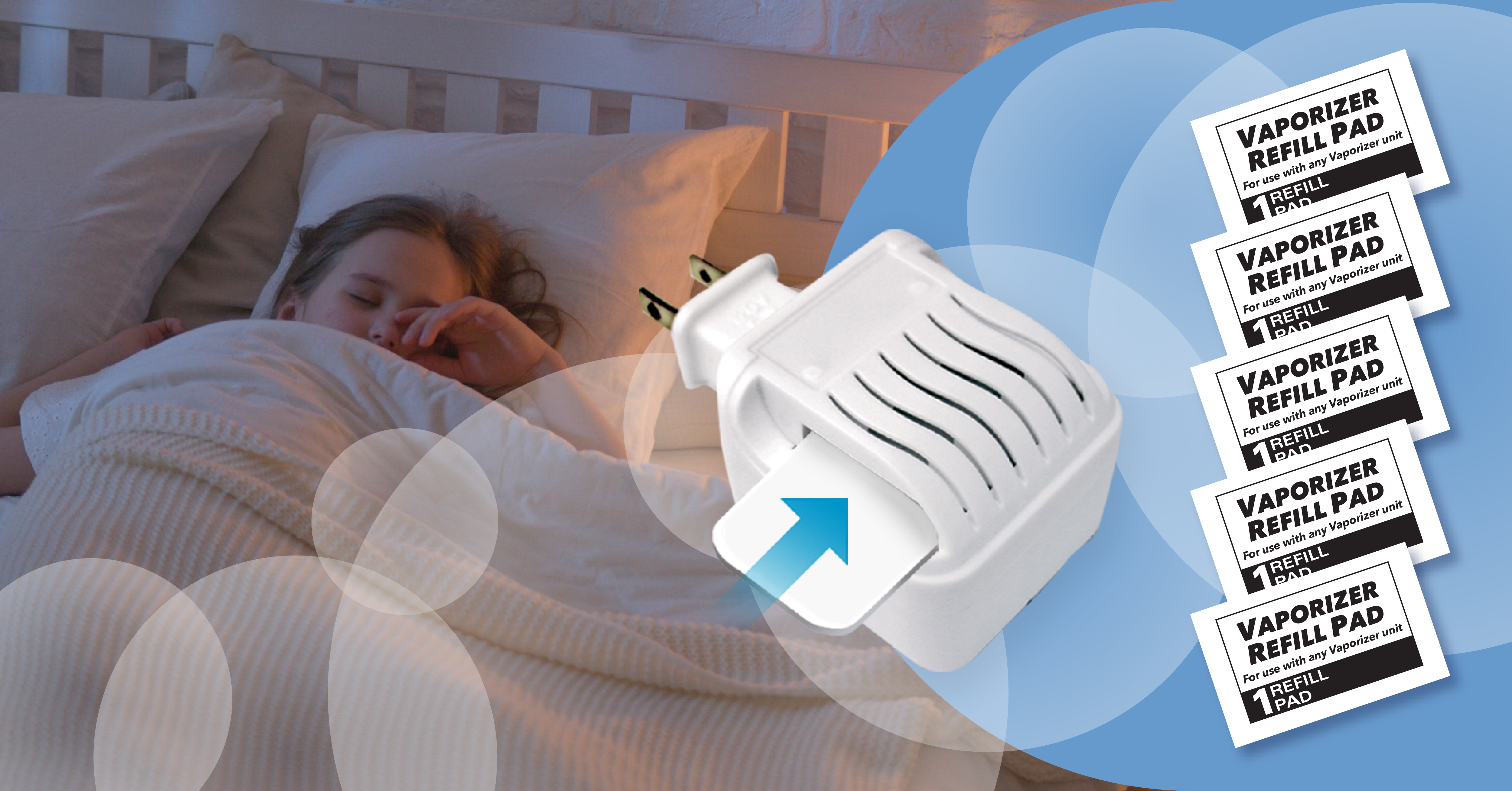 homeolab International Inc - Wholesale Aromatherapy Inhaler - Real Relief Plug-in Waterless Vaporizer + 5 Refill Pads5