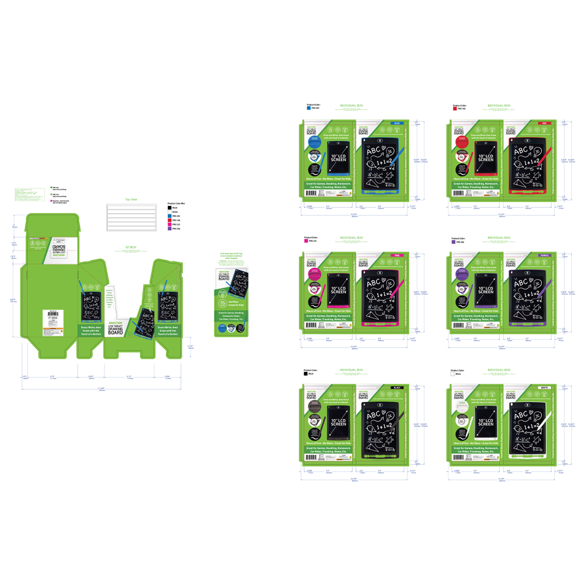 Novelty Closeout - Wholesale Drawing Board - Kids & Baby - Gadget Gear LCD Drawing Board Tablet Assortment - 6/Pack4