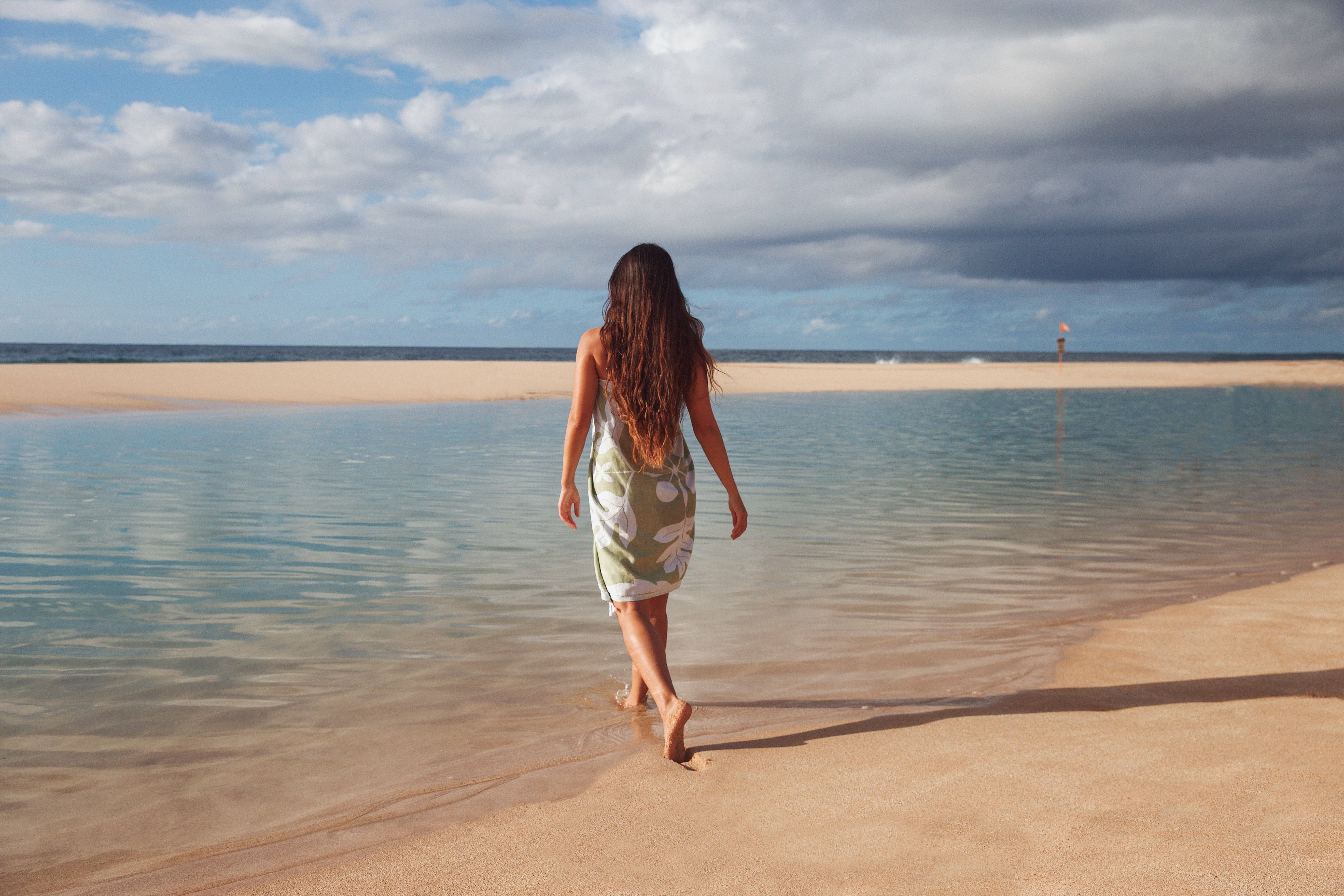 EHA Culture - Vente Serviette de plage - Serviette de plage turque à imprimé « Ohana » Ulu5