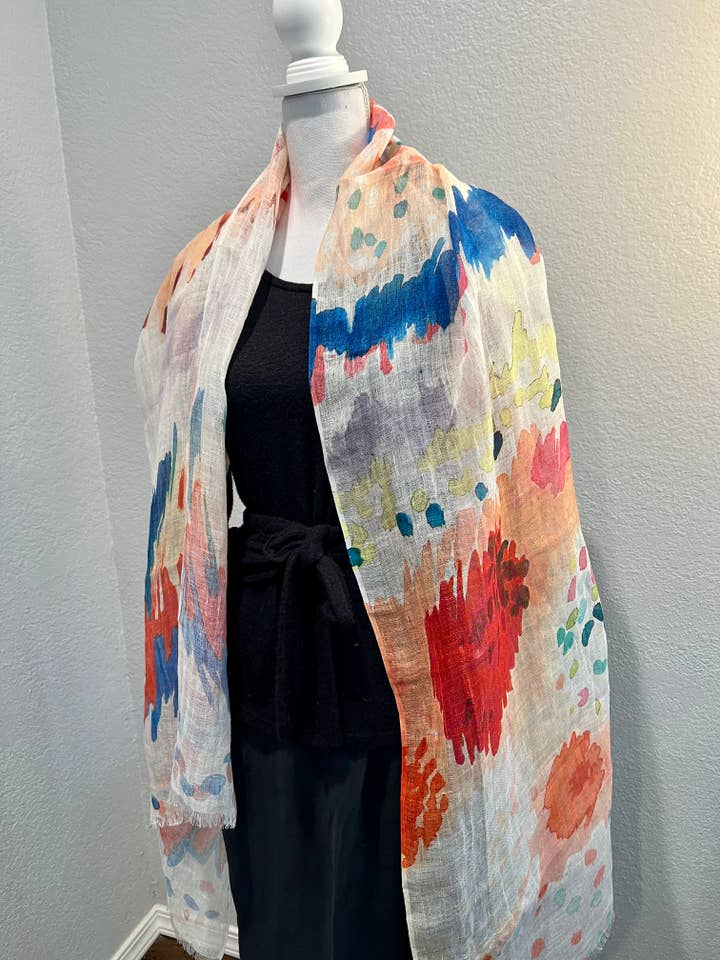 732/B/Linen Scarf for wholesale by In Style Scarves