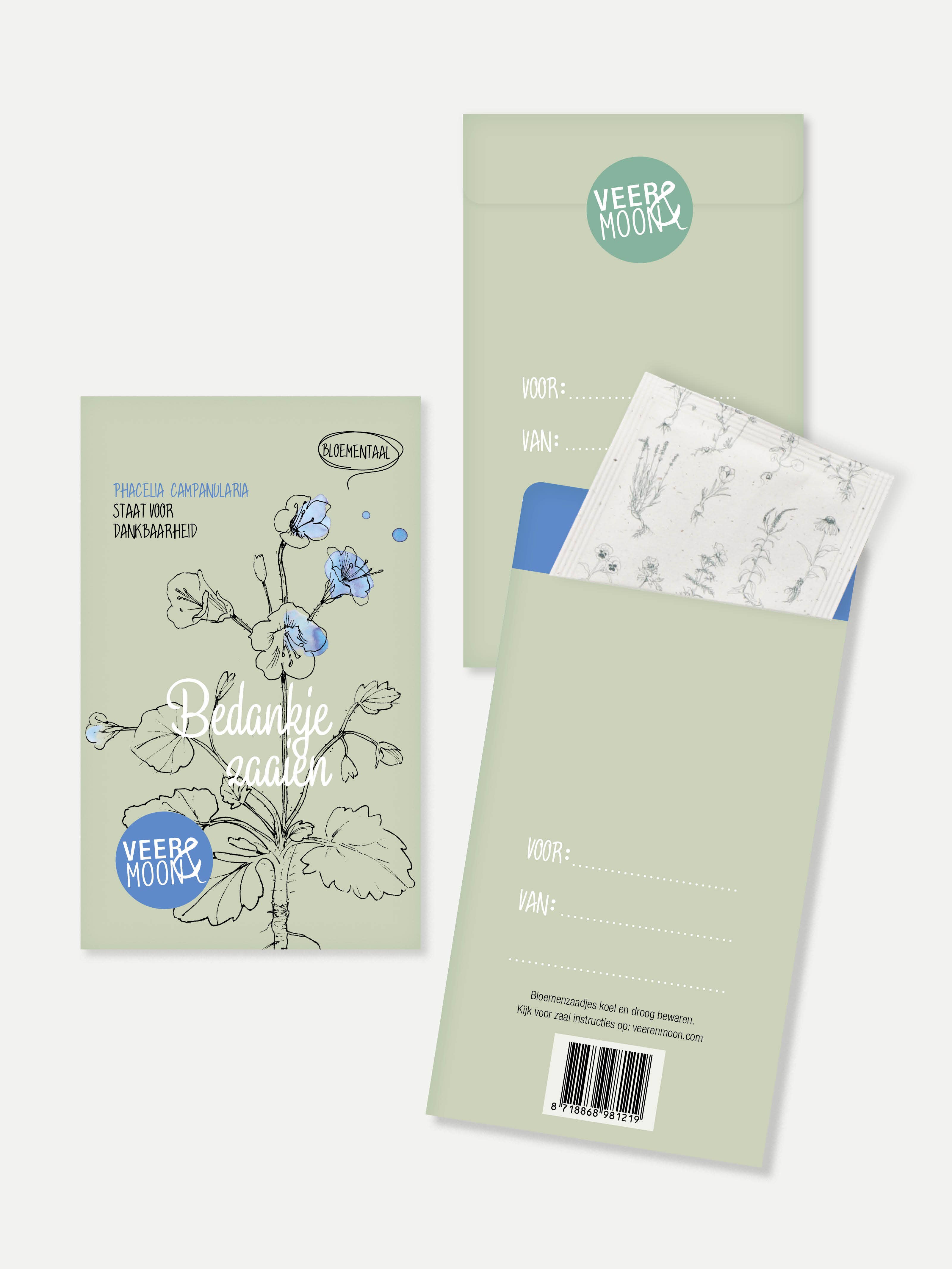 Veer&Moon – Großhandel Pflanzensamen – Blumensamen 'Danke sagen' mit Phacelia campanularia1