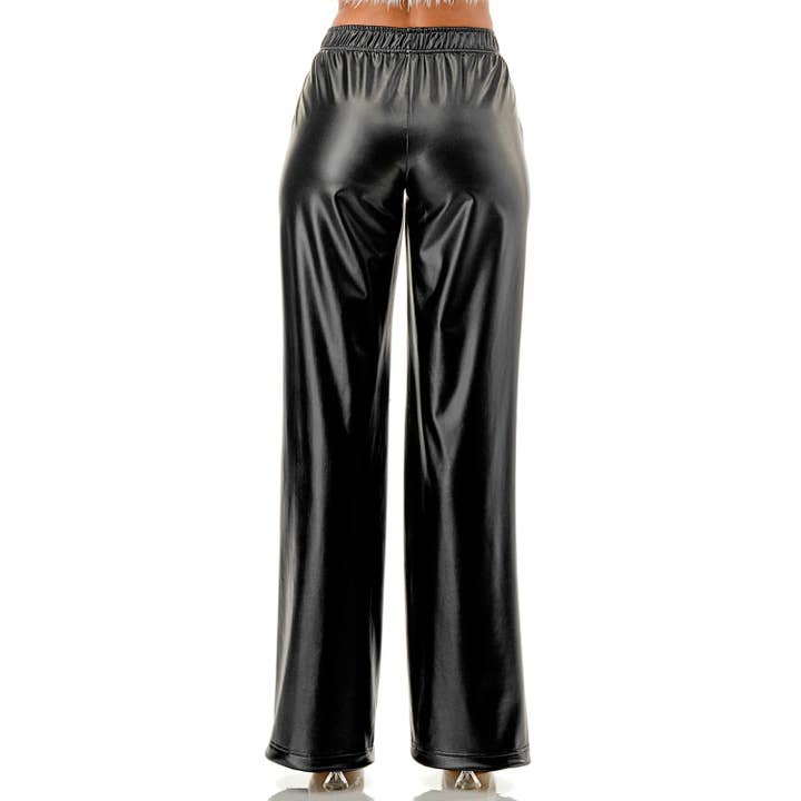 omgstyles - Wholesale Pants - Women's - LINED FLEECE FAUX LEATHER PANT2