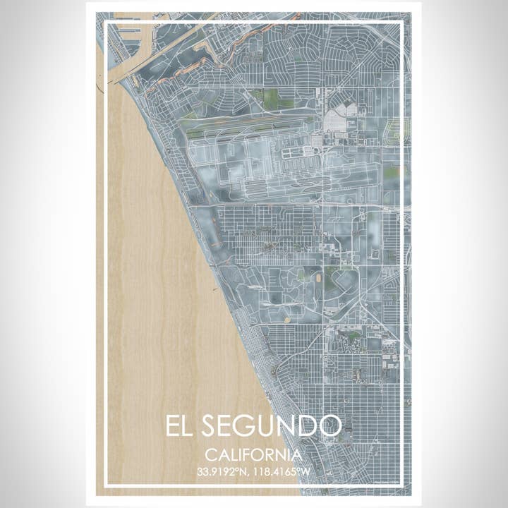 JACE.design - Wholesale Art Print - El Segundo CA Map Print Afternoon